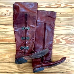 Frye Over the Knee Paige Clovertab Cuff Leather Boots